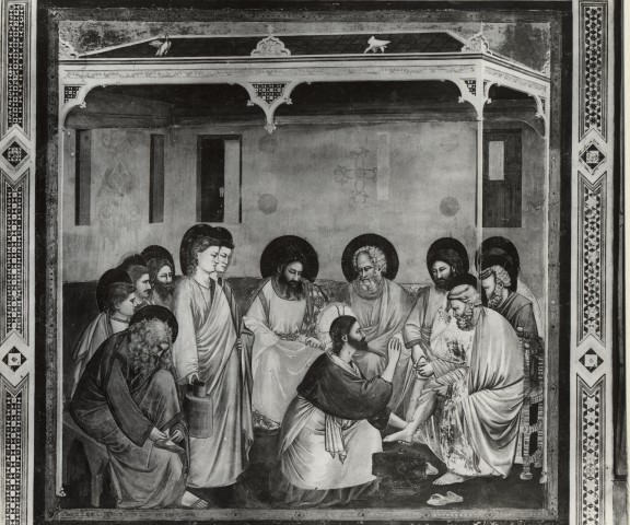 Anonimo — Giotto. Cristo lava i piedi agli Apostoli. Cappella degli Sceovegni - Padov — insieme